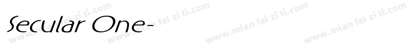 Secular One字体转换